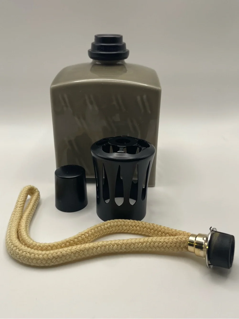 Lampe Berger France Jars Catalytic Diffuser Cube Footed Emboss Dash Design- RARE